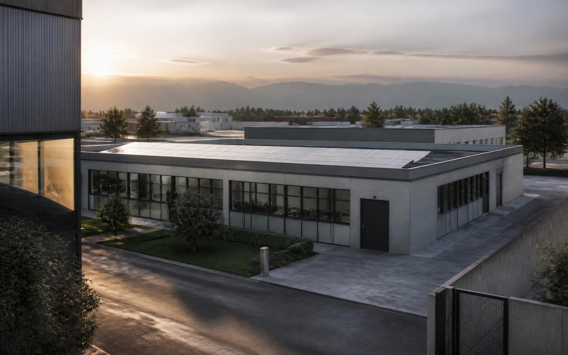 Sede F.A.L.C. a Castelfranco Veneto, capannoni con impianto fotovoltaico.